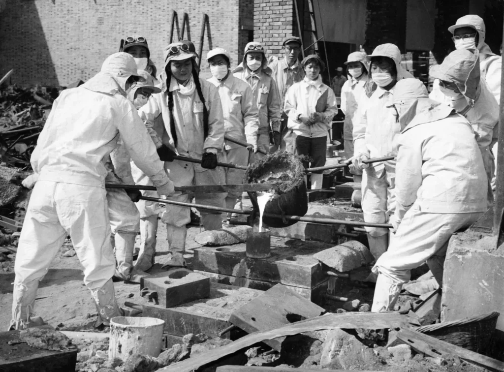 Great Leap Forward China Women steel workers Shanghai China 1958.jpg