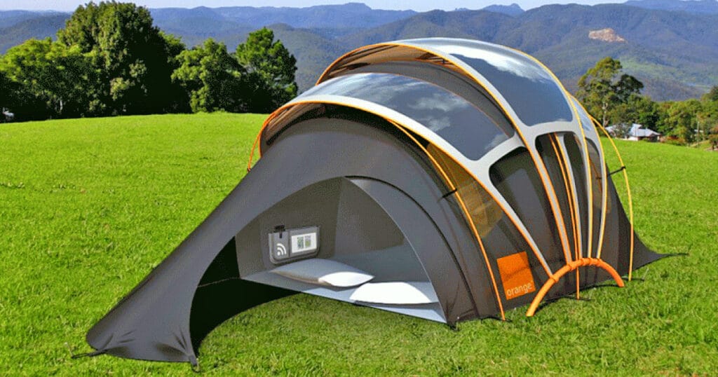 solar tent with heated floors og