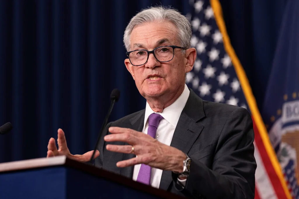 us federal reserve chair jerome powell attends press conference in washington dc july 2023.jpg